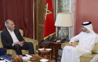 H.E. Dr. Thani Al Zeyoudi, UAE Ministry of Climate Change and Environment with H.E. Salaheddine Mezouar, Moroccan Minister of Foreign Affairs and COP 22 President